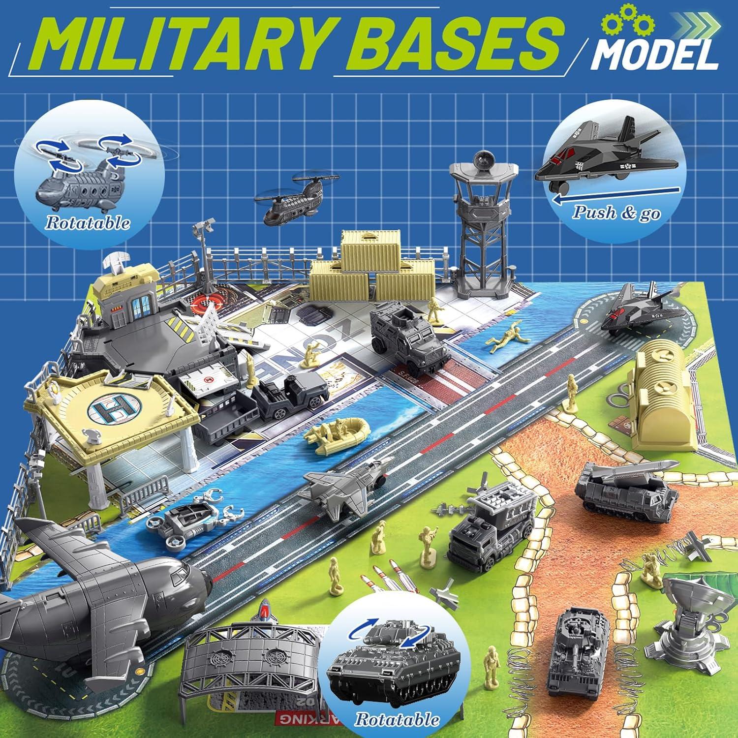 Juego de Juguetes de Base Militar Frontoytall 28 PCS
