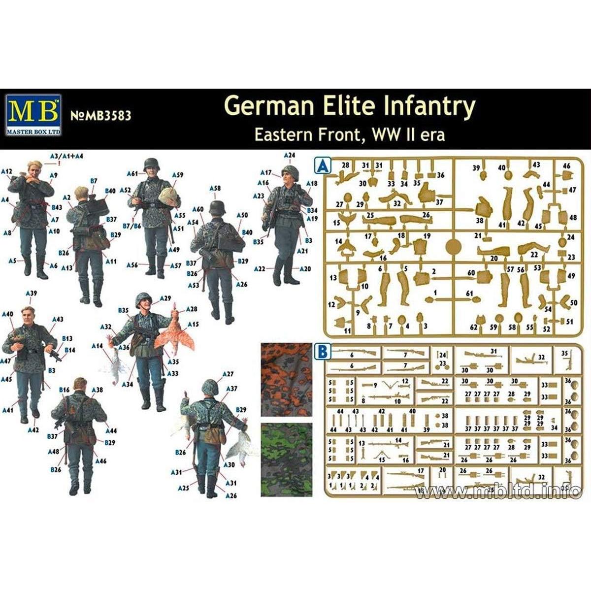 Set de 5 Figuras Militares Masterbox Infantería Alemana 1/35