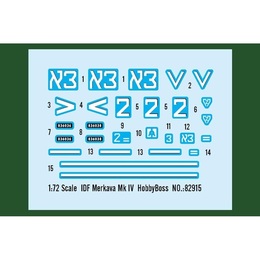 Hobby Boss Kit Modelo Plástico IDF Merkava Mk.IV Escala 1:72