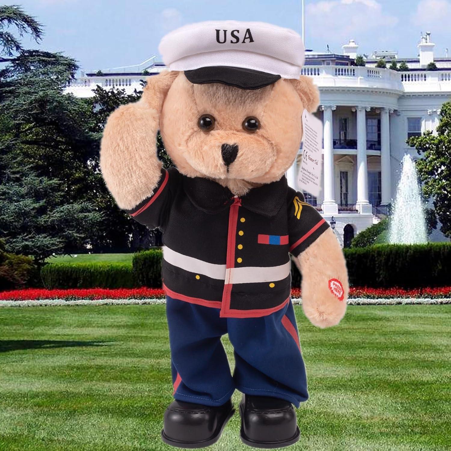 Osito de Peluche Cantante Militar Zhong Le 35.56 cm