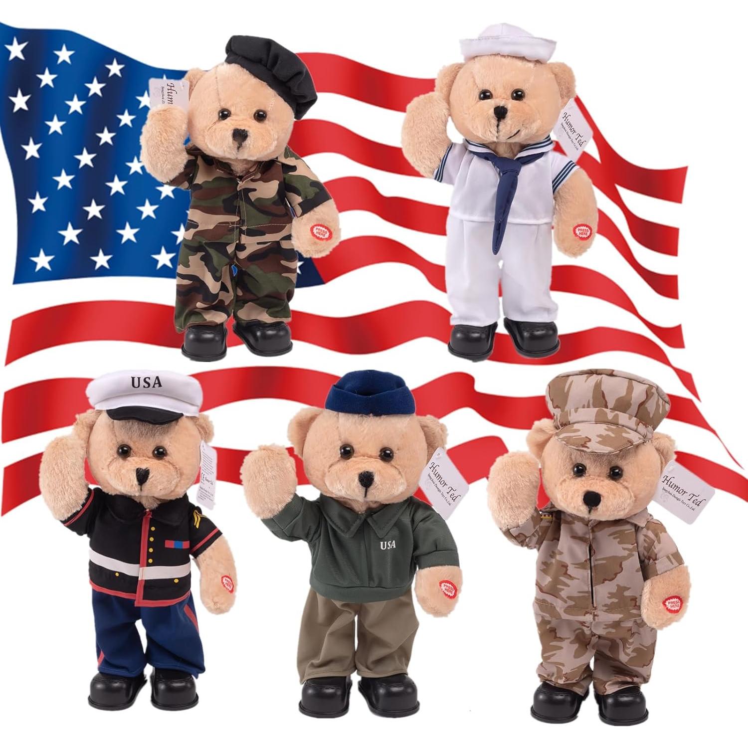 Osito de Peluche Cantante Militar Zhong Le 35.56 cm