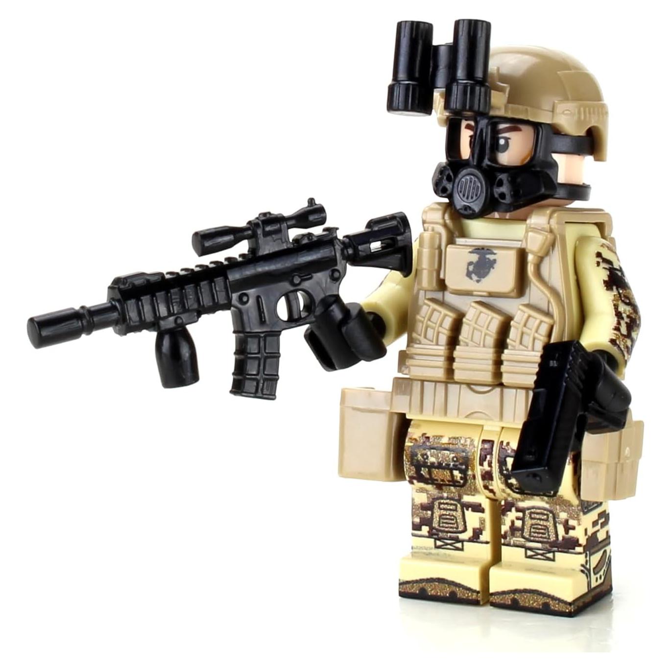 Minifigura Militar Personalizada Cuerpo de Marines MARPAT