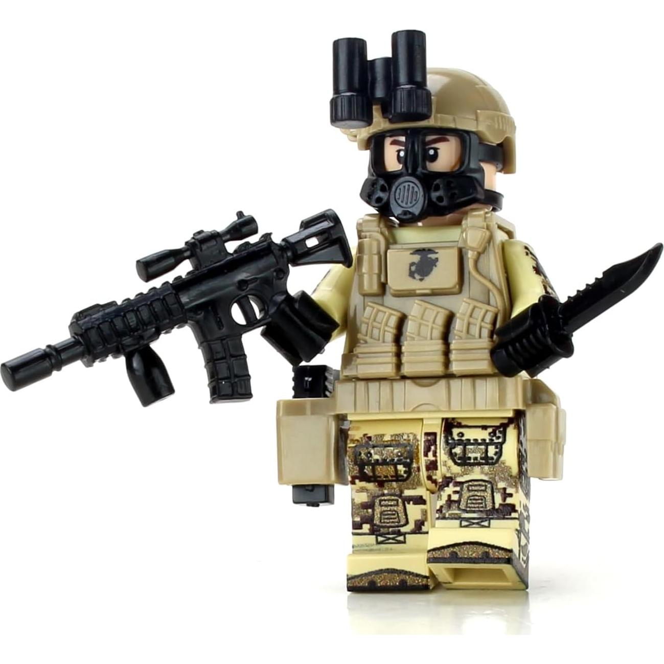 Minifigura Militar Personalizada Cuerpo de Marines MARPAT