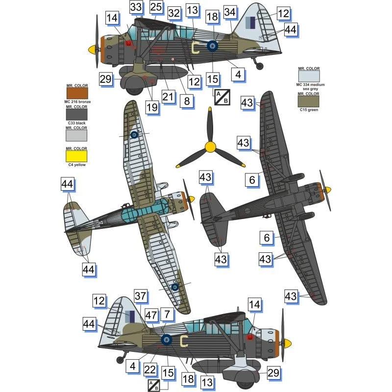 Kit de Modelo de Plástico Dora Wings Lysander Mk.III 1/72