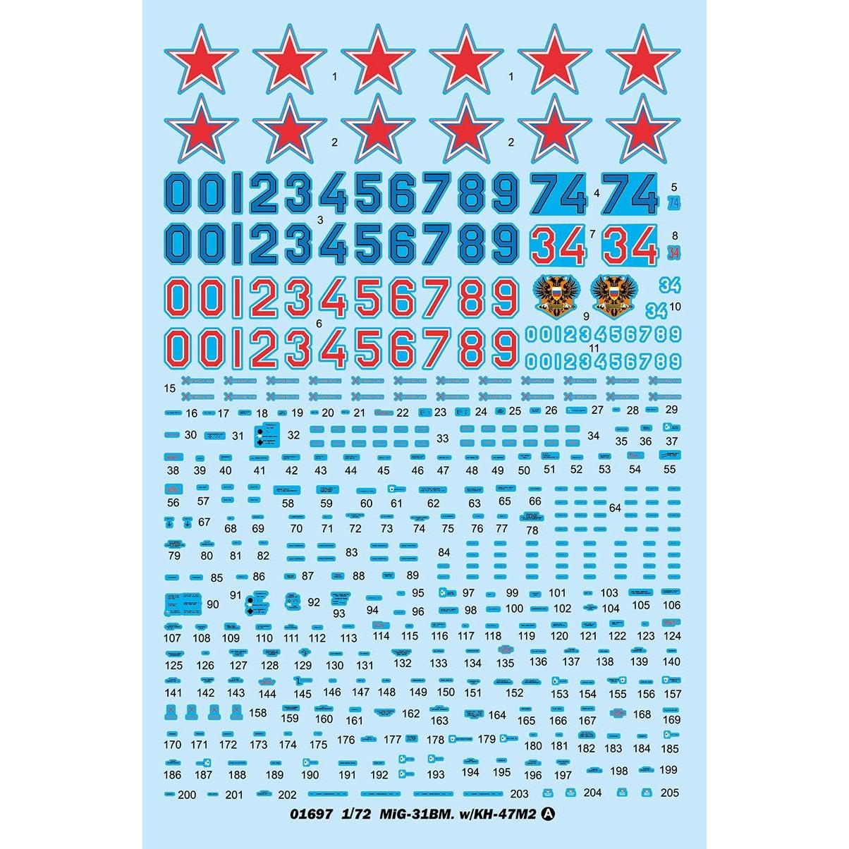 Kit de modelo plástico Trumpeter MiG-31BM 1:72 con KH-47M2