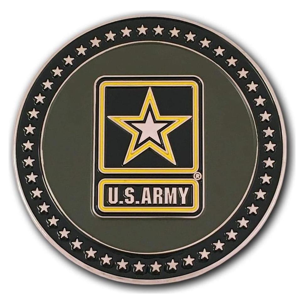 Moneda Coleccionista Esmalte Sello Ejército EE. UU. Valor Block