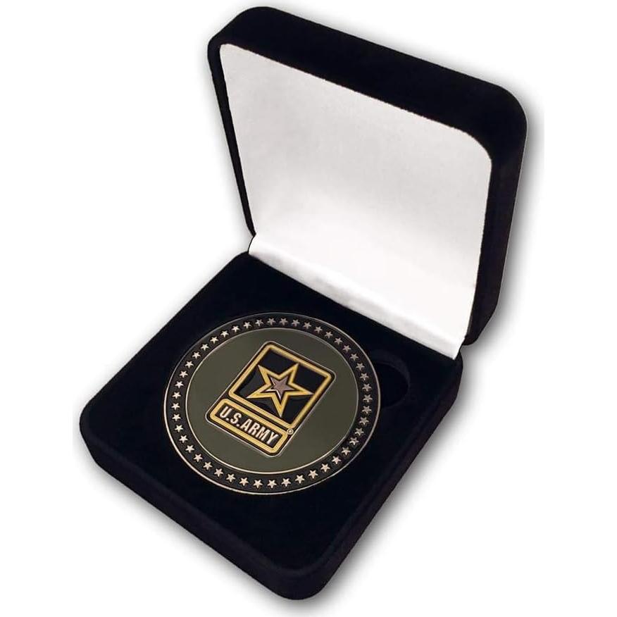 Moneda Coleccionista Esmalte Sello Ejército EE. UU. Valor Block
