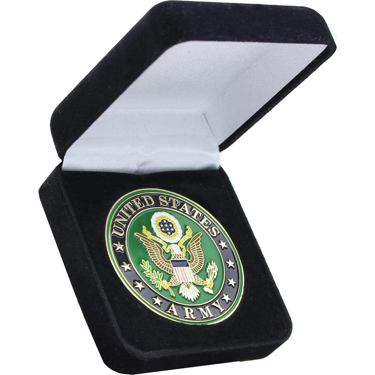 Moneda Coleccionista Esmalte Sello Ejército EE. UU. Valor Block