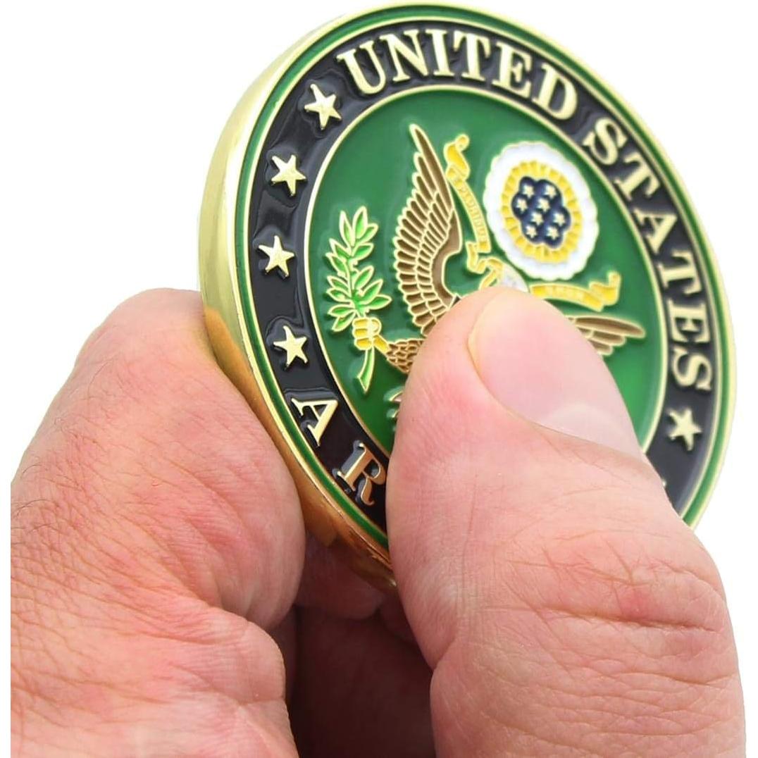 Moneda Coleccionista Esmalte Sello Ejército EE. UU. Valor Block