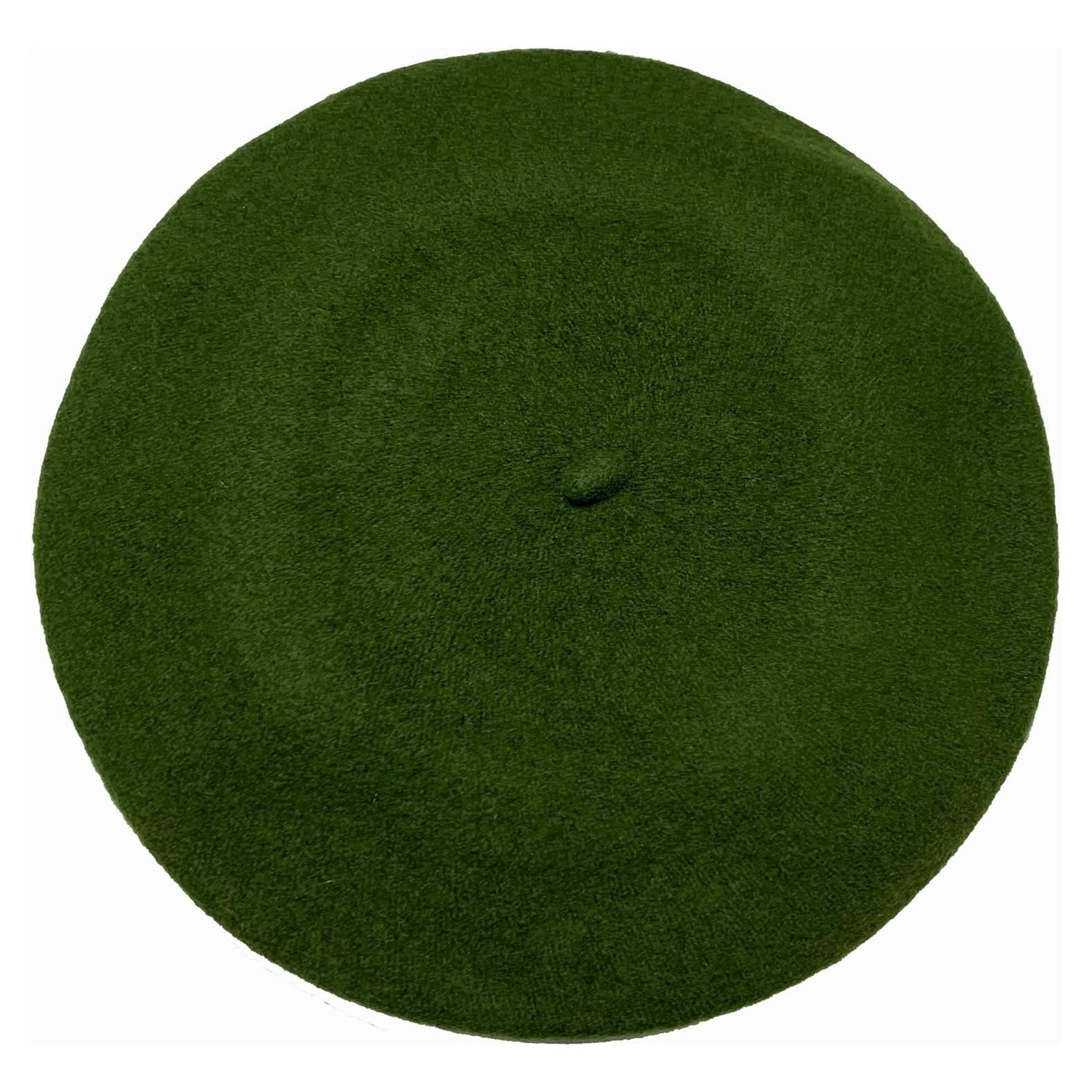 Boina de lana unisex verde oliva 27.94 cm hecha en Europa