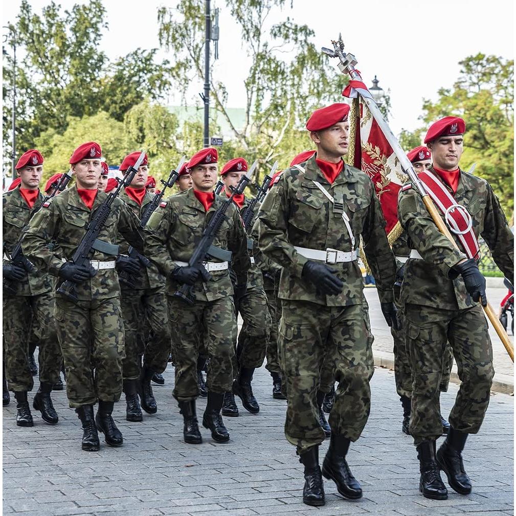 Boina Militar Gajaous Verde Ajustable 100% Lana para Hombres y Mujeres