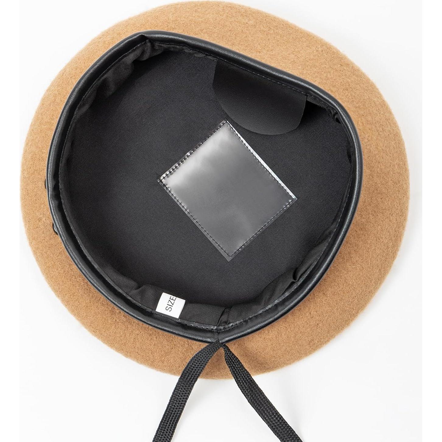 Boina Militar Gajaous Verde Ajustable 100% Lana para Hombres y Mujeres