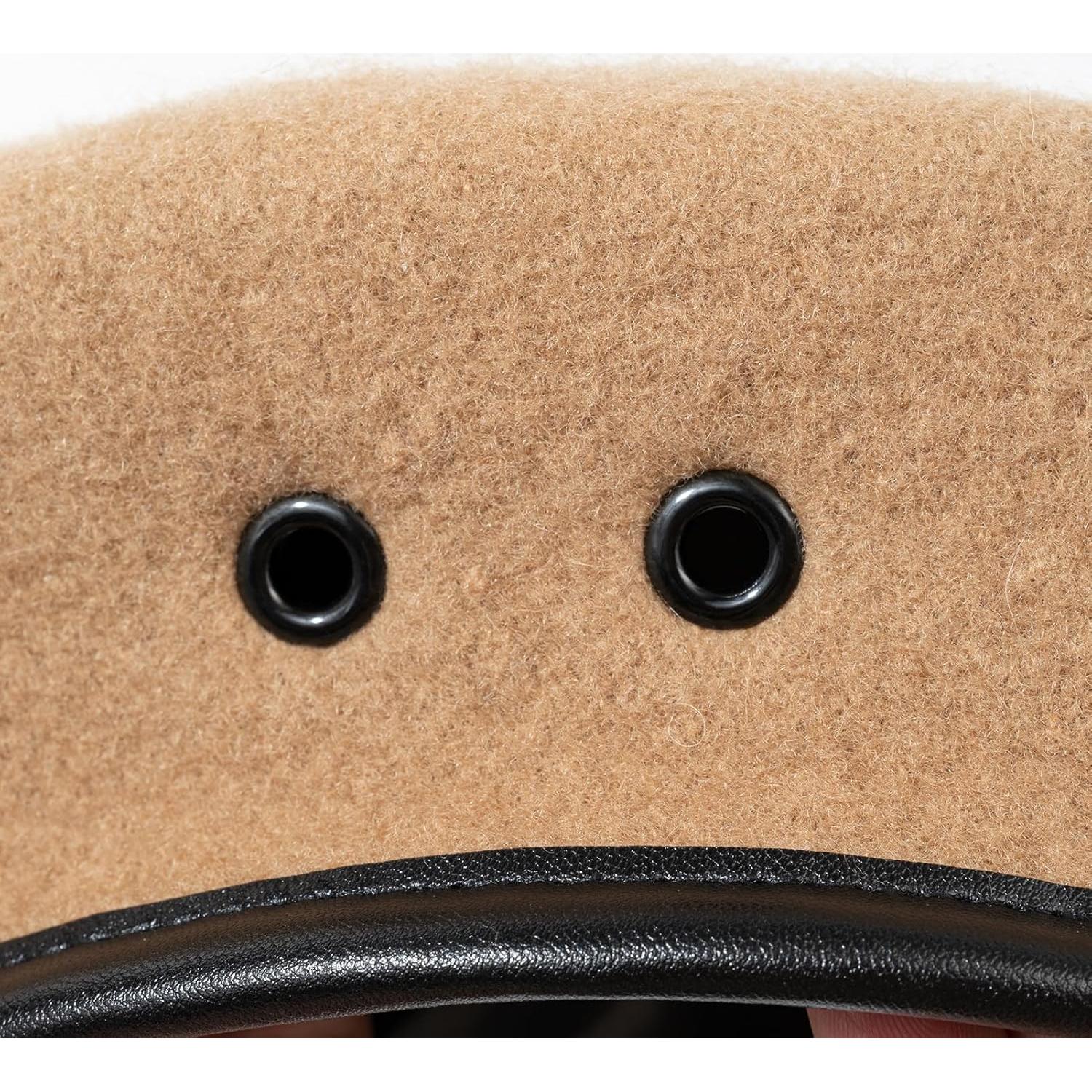 Boina Militar Gajaous Verde Ajustable 100% Lana para Hombres y Mujeres