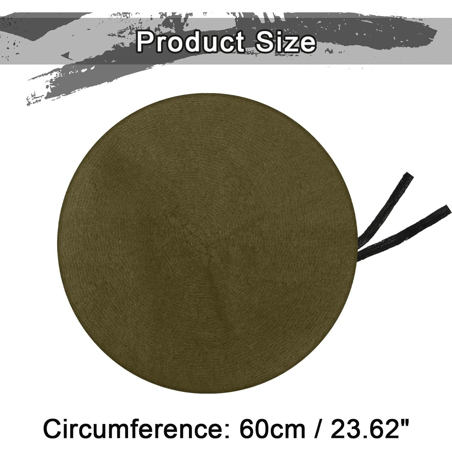 Boina Militar Zhehao 2 Pcs Ajustable Lana Verde y Negra