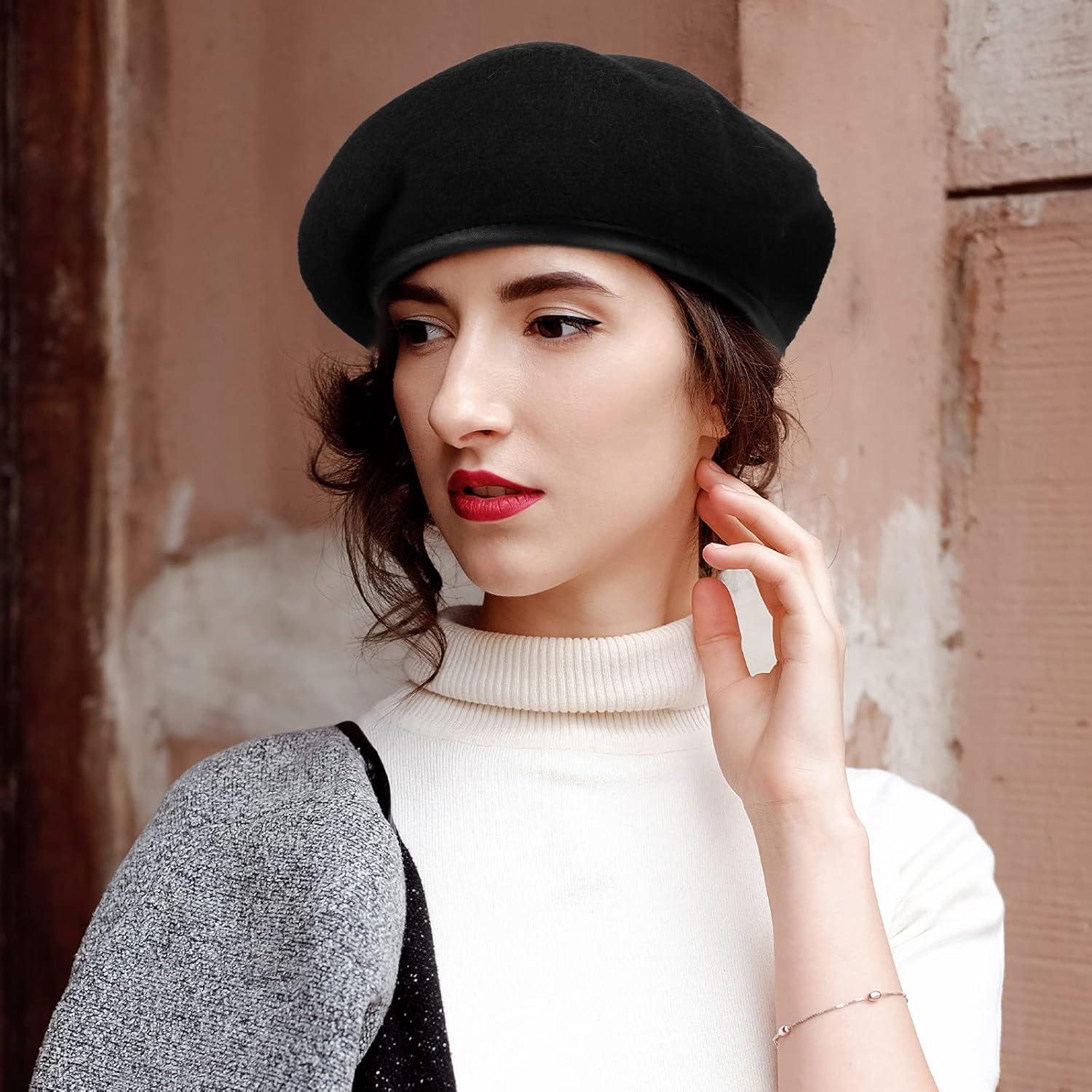 Boina Militar Zhehao 2 Pcs Ajustable Lana Verde y Negra