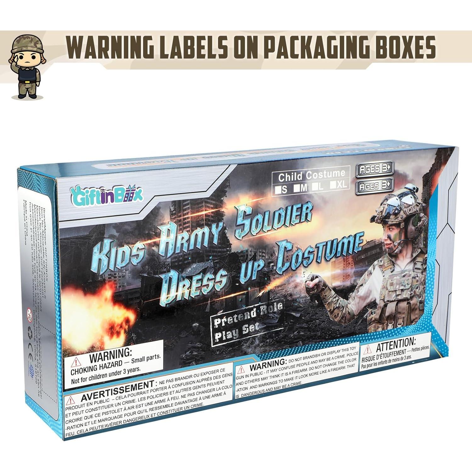 Disfraz de Soldado del Ejército GIFTINBOX para Niños 3-12 Años