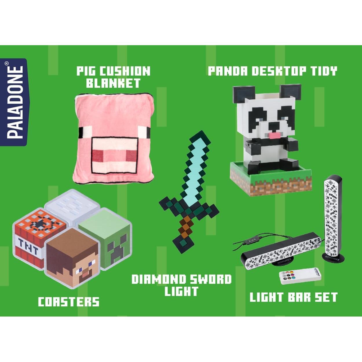 Manta Cojín 2-en-1 Paladone Minecraft Cerdo Rosa 120x150cm