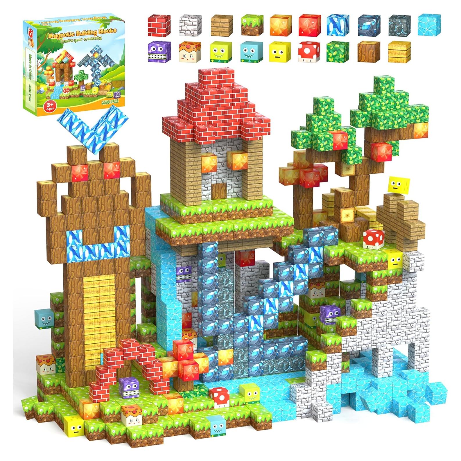 Set de 200 Bloques Magnéticos Xinzhoushihui - Juguetes Educativos para Niños 3+