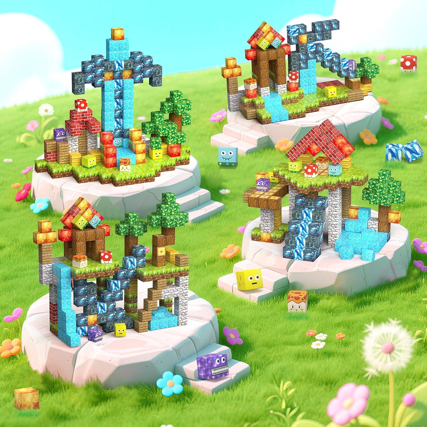 Set de 200 Bloques Magnéticos Xinzhoushihui - Juguetes Educativos para Niños 3+