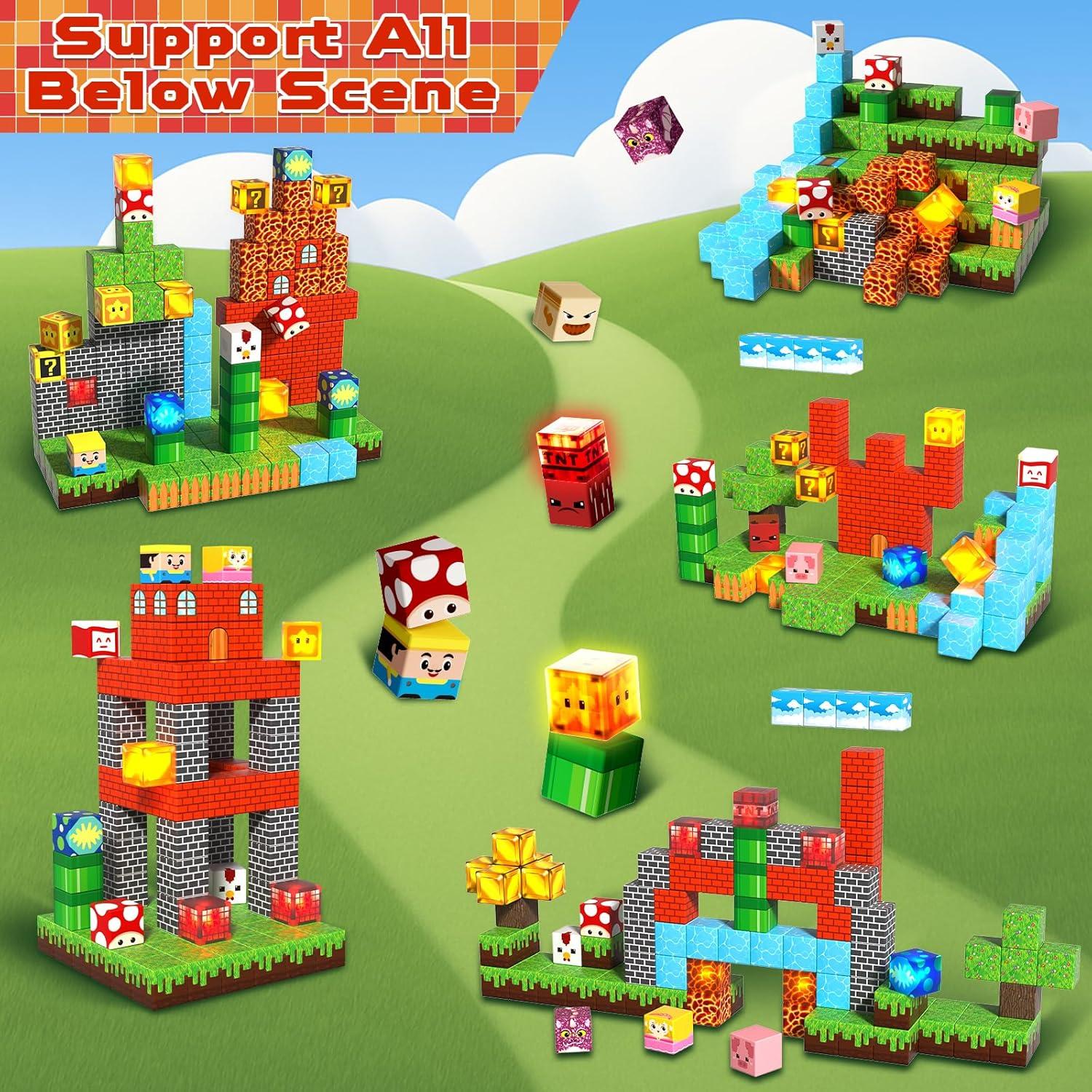 200 Bloques Magnéticos de Construcción Magnetopia - Juguete Educativo