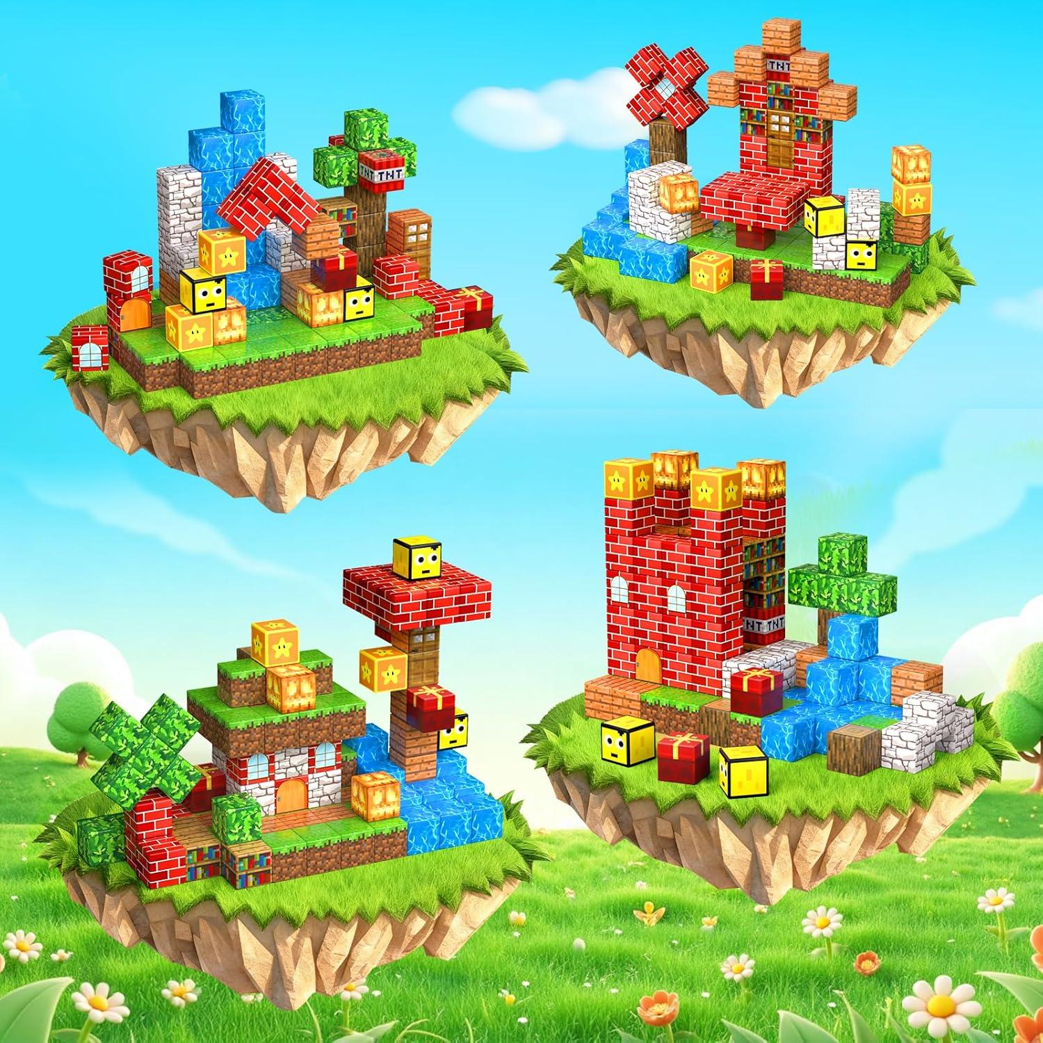 Set de 100 Bloques Magnéticos para Construcción - Juguetes STEM