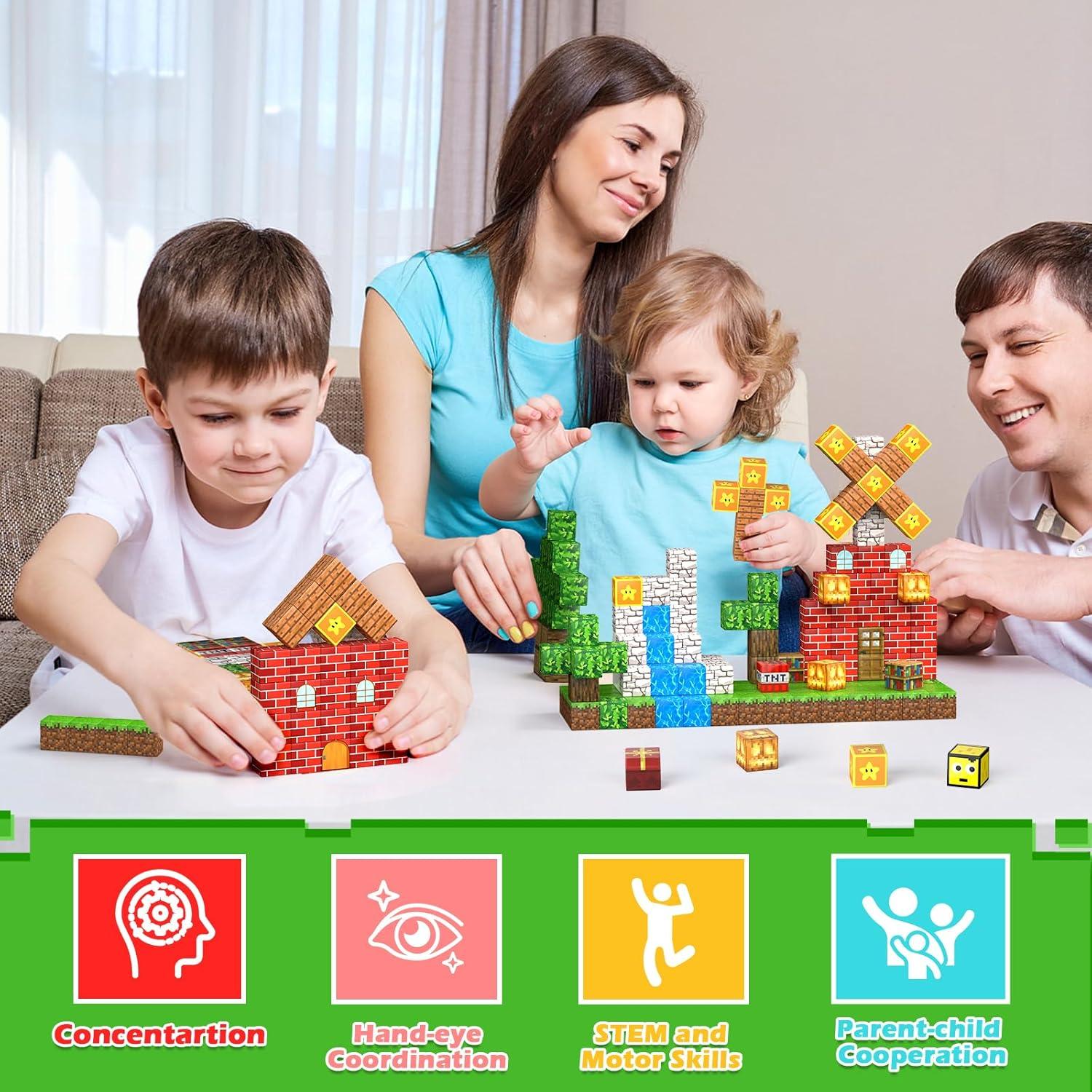 Set de 100 Bloques Magnéticos para Construcción - Juguetes STEM