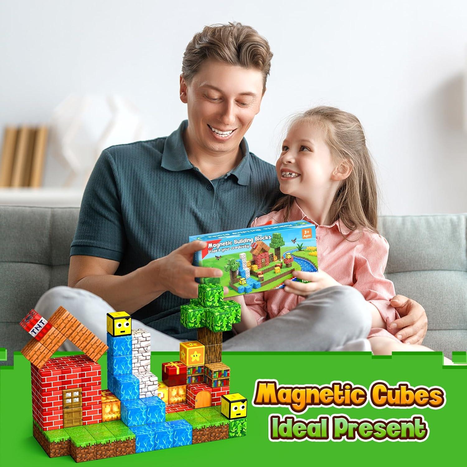 Set de 100 Bloques Magnéticos para Construcción - Juguetes STEM