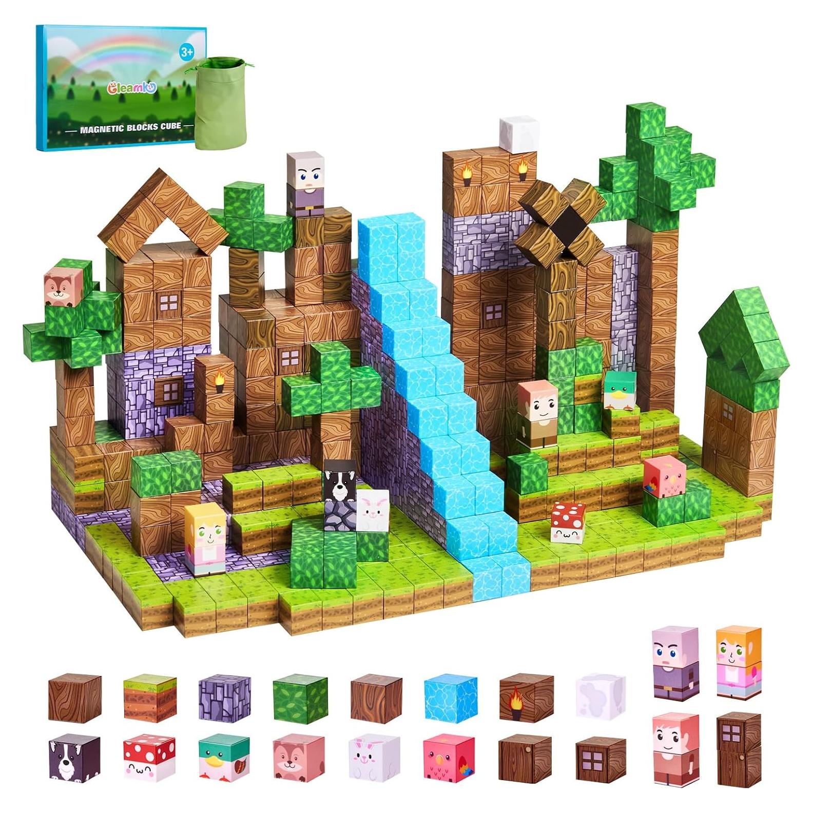 Bloques Magnéticos Gleamkid 126 Piezas Aventura en el Bosque
