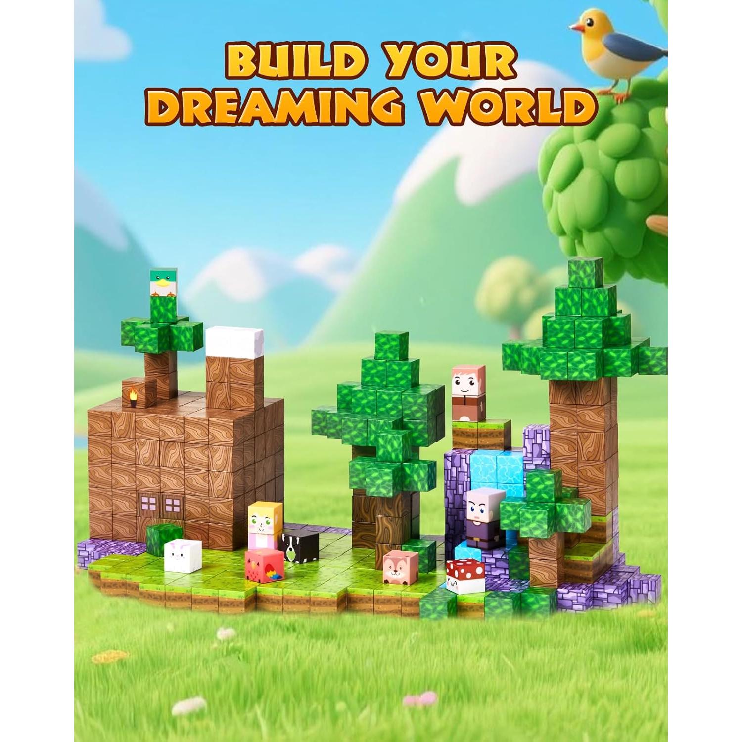 Bloques Magnéticos Gleamkid 126 Piezas Aventura en el Bosque