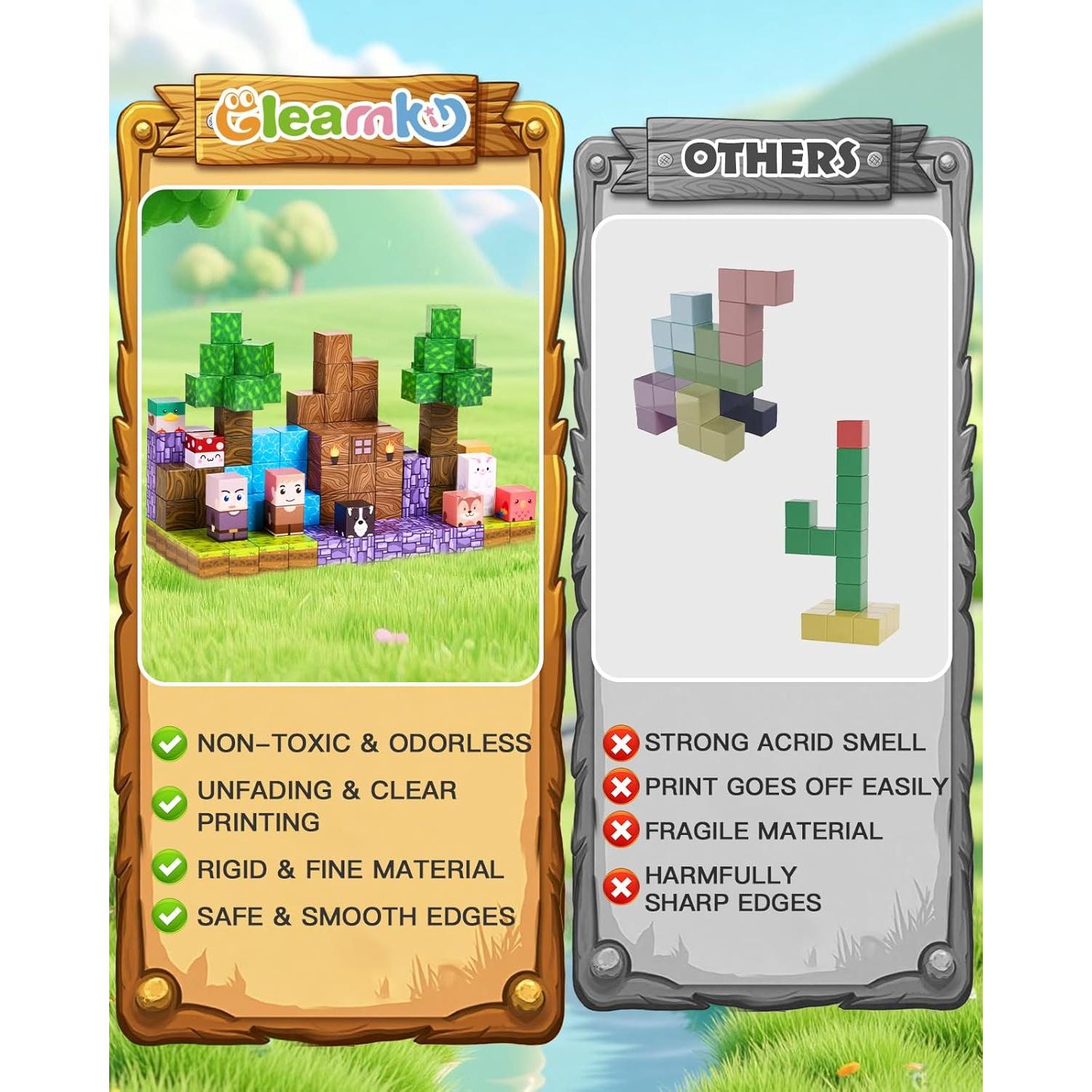 Bloques Magnéticos Gleamkid 126 Piezas Aventura en el Bosque