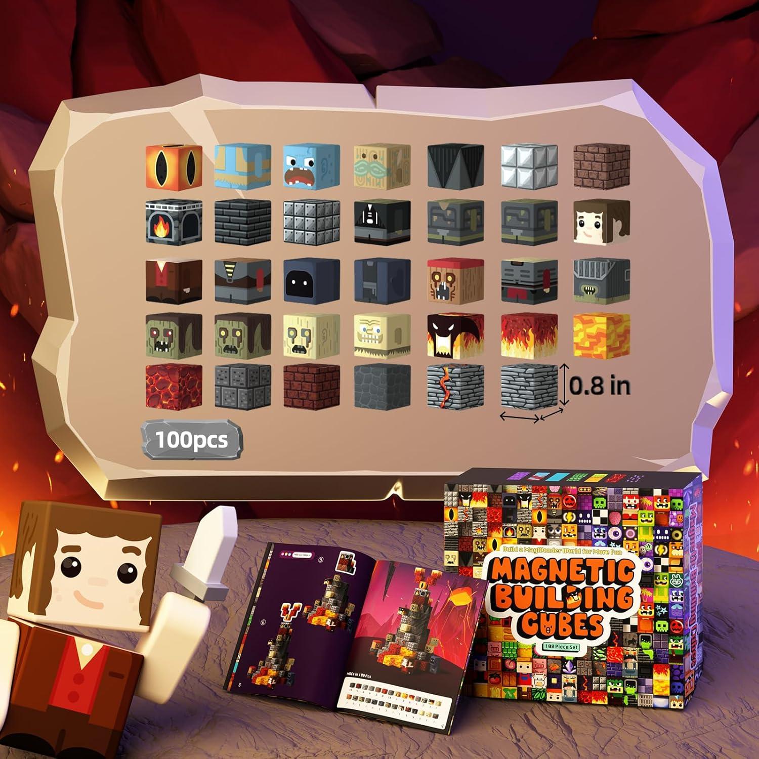 Bloques Magnéticos idoot 100PCS Juguetes Sensoriales STEM