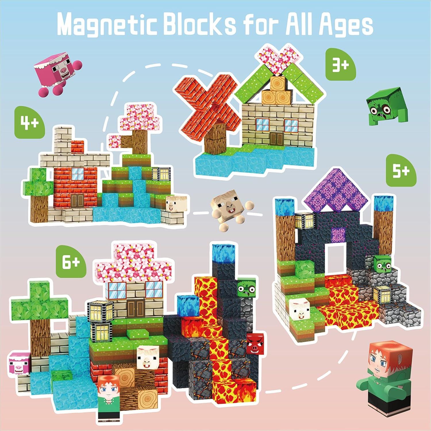 Bloques Magnéticos BrightBlox 120PCS Juguetes STEM 3-10 Años