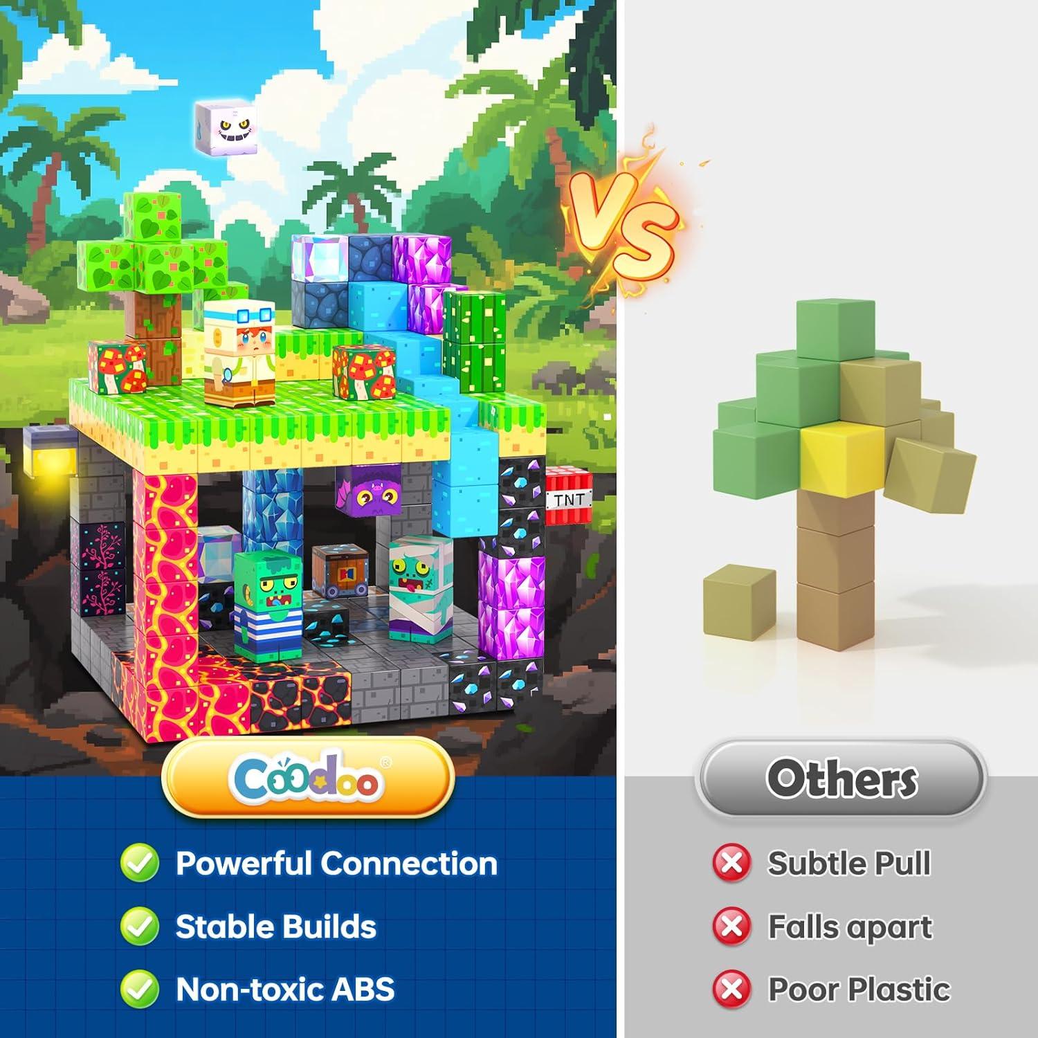 Coodoo Set de Bloques Magnéticos 150PCS para Niños 3+