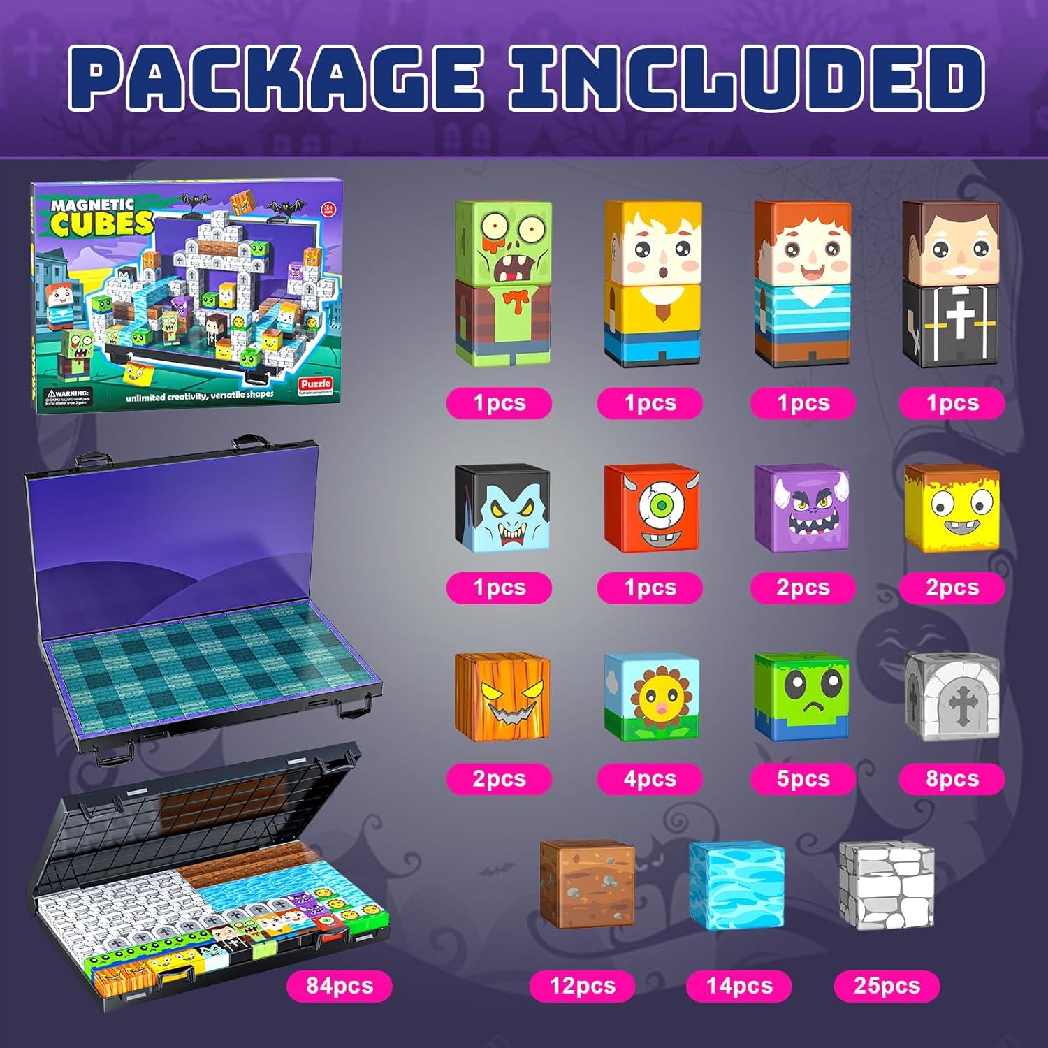 Bloques Magnéticos WXLBR 84 Piezas con Caja - Juguetes Montessori