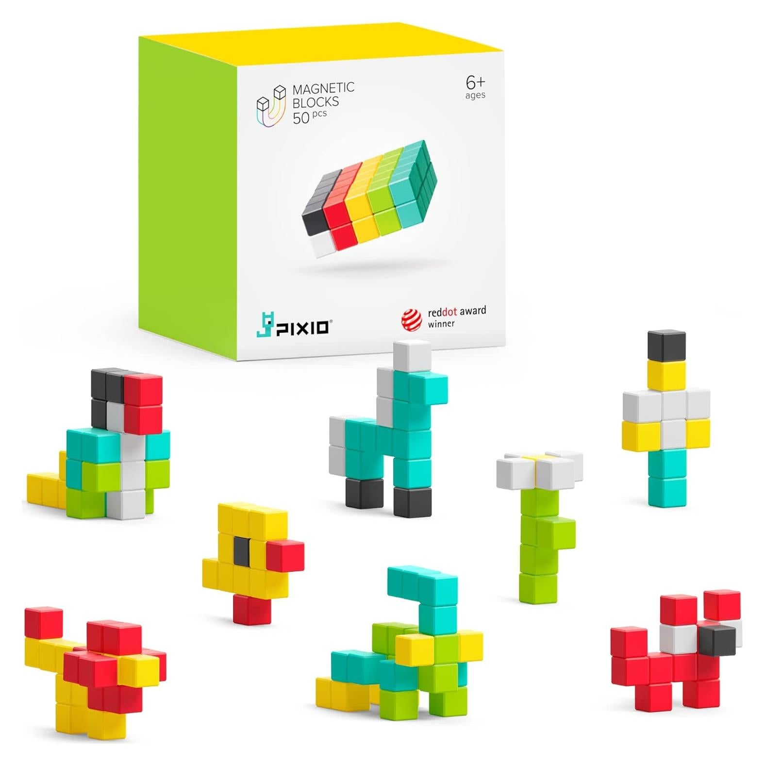 PIXIO-50 Bloques Magnéticos Pequeños 50 Piezas 8mm