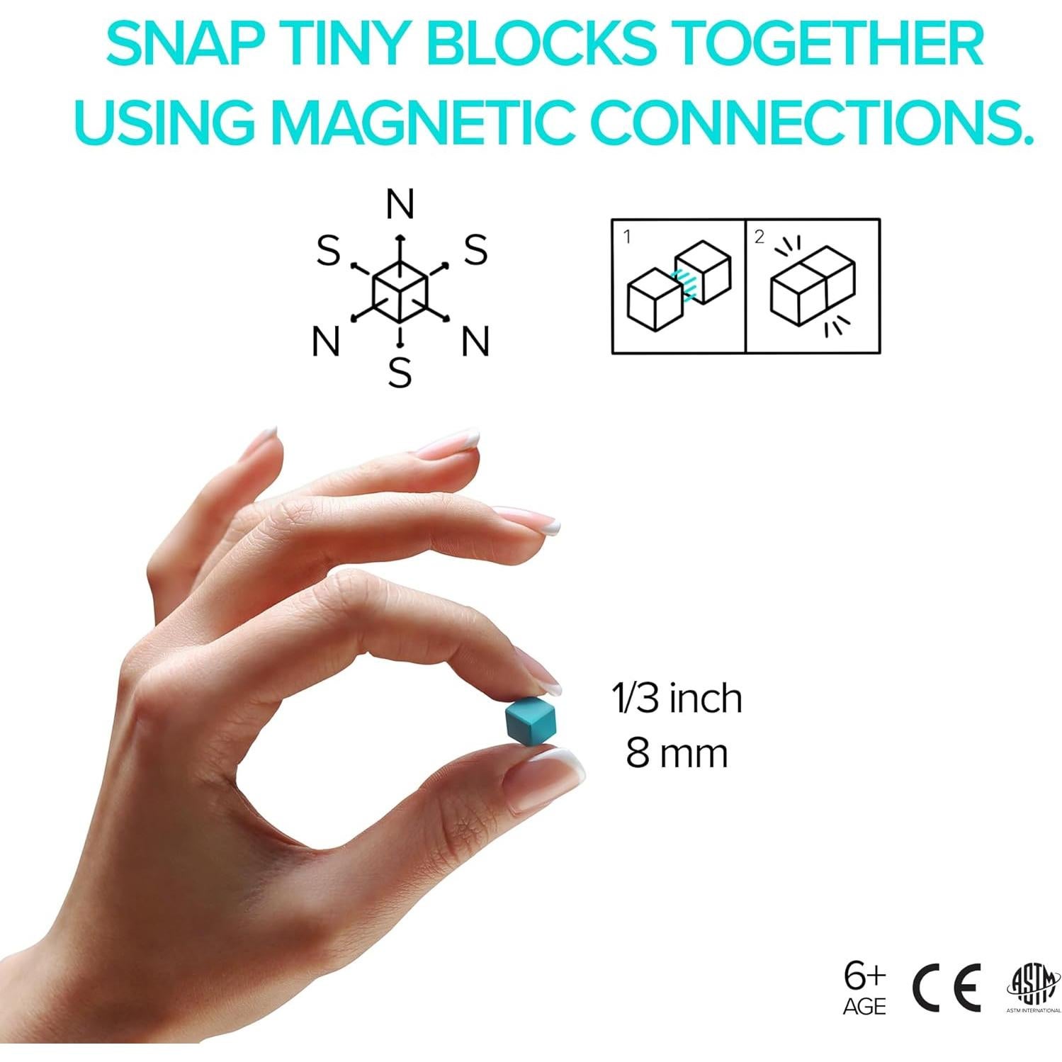 PIXIO-50 Bloques Magnéticos Pequeños 50 Piezas 8mm