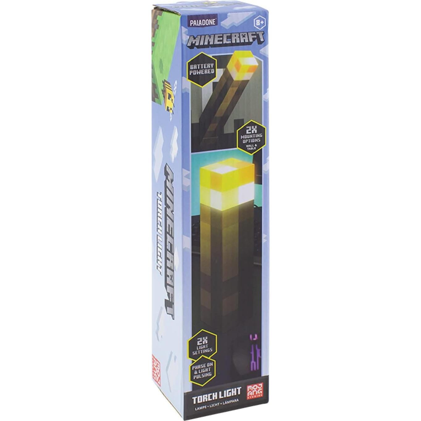 Luz de Antorcha Minecraft Paladone - 12.7 cm, 2 Modos LED