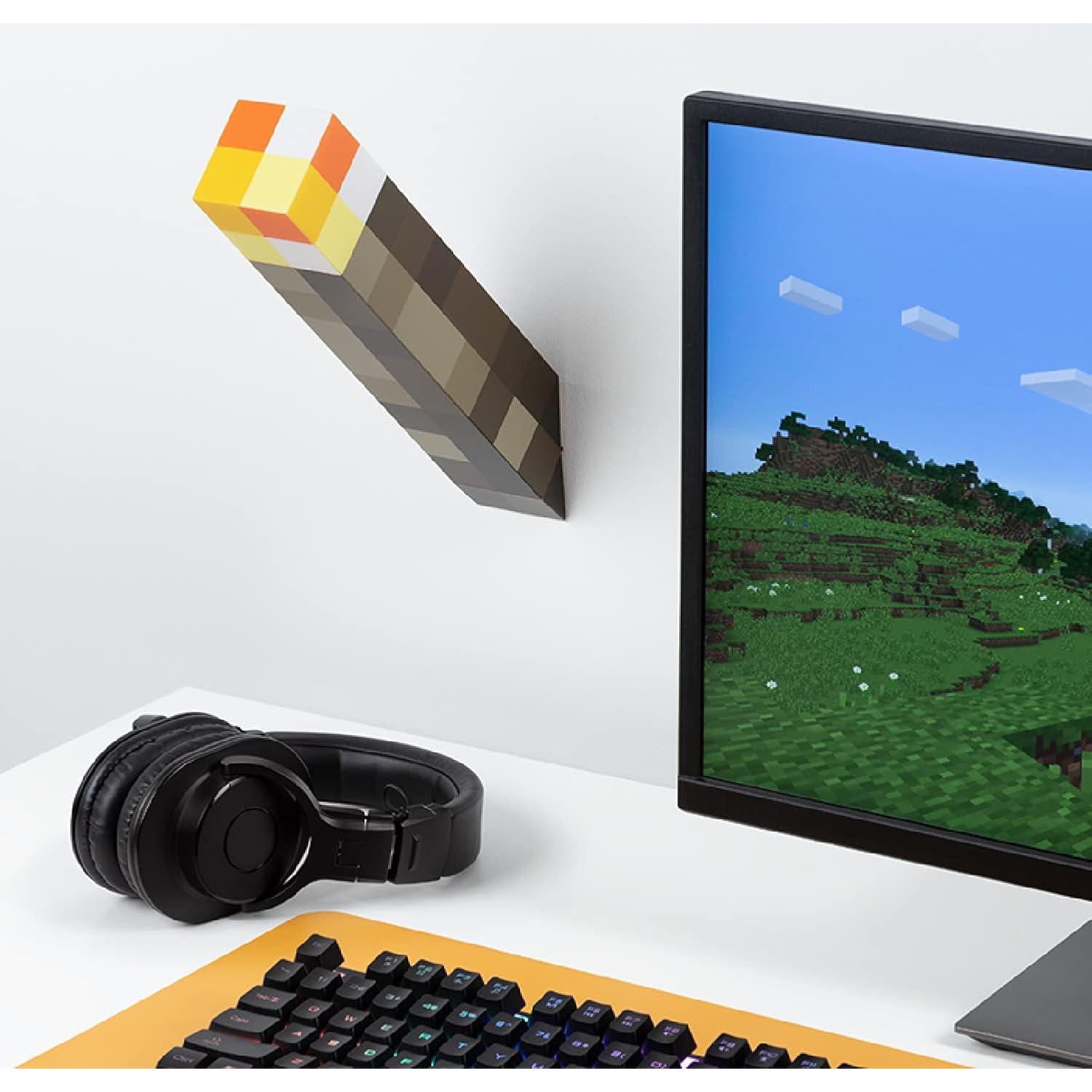 Luz de Antorcha Minecraft Paladone - 12.7 cm, 2 Modos LED