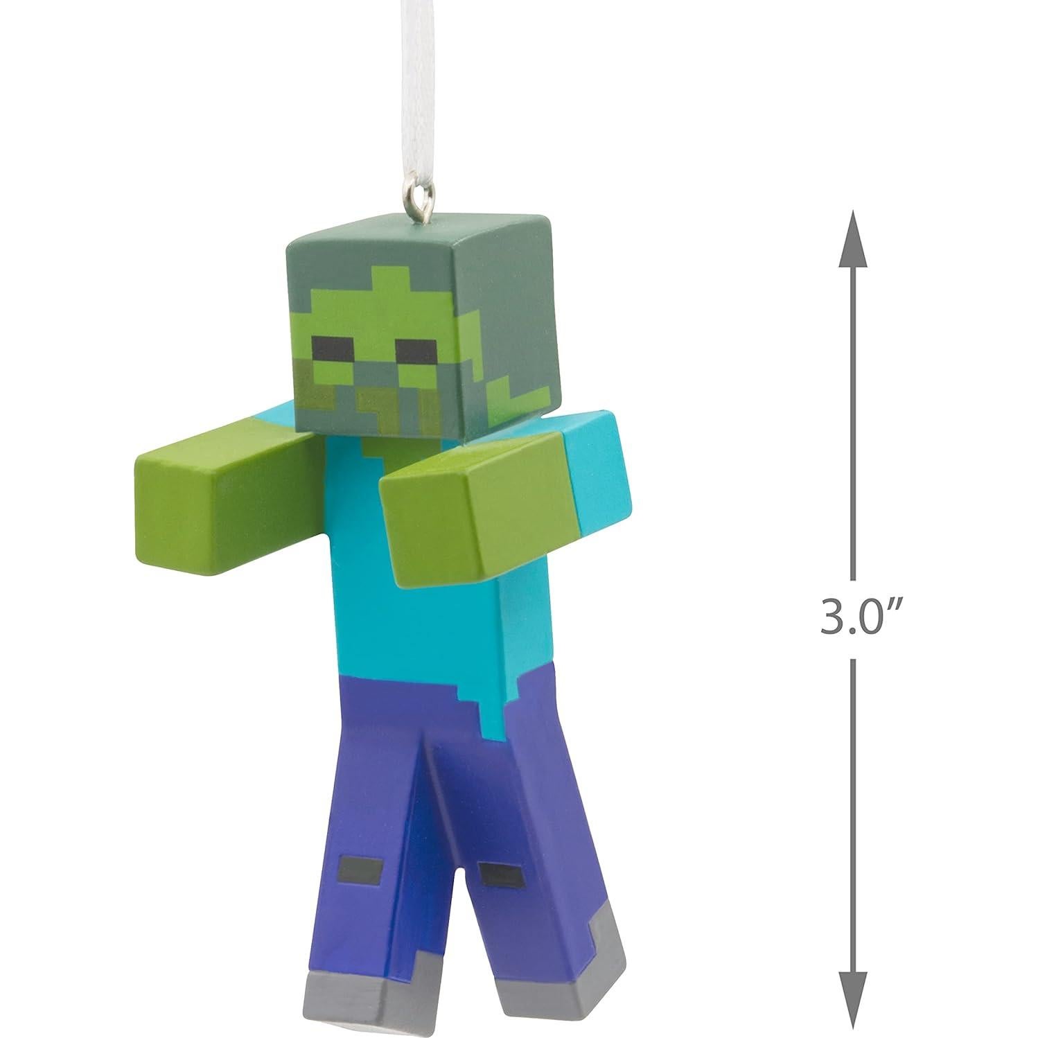 Adorno de Navidad Hallmark Minecraft Zombie 3.28 x 7.74 cm