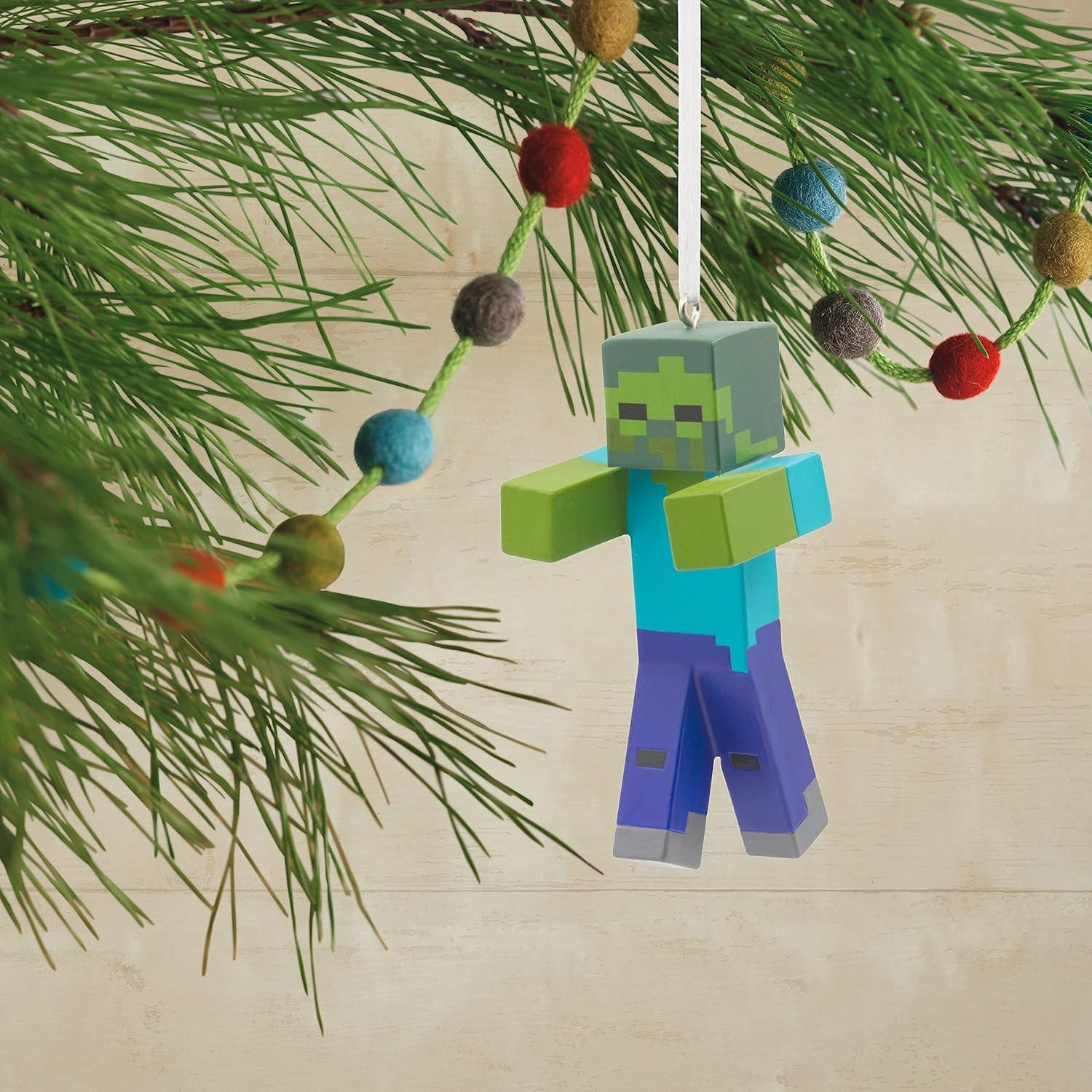 Adorno de Navidad Hallmark Minecraft Zombie 3.28 x 7.74 cm