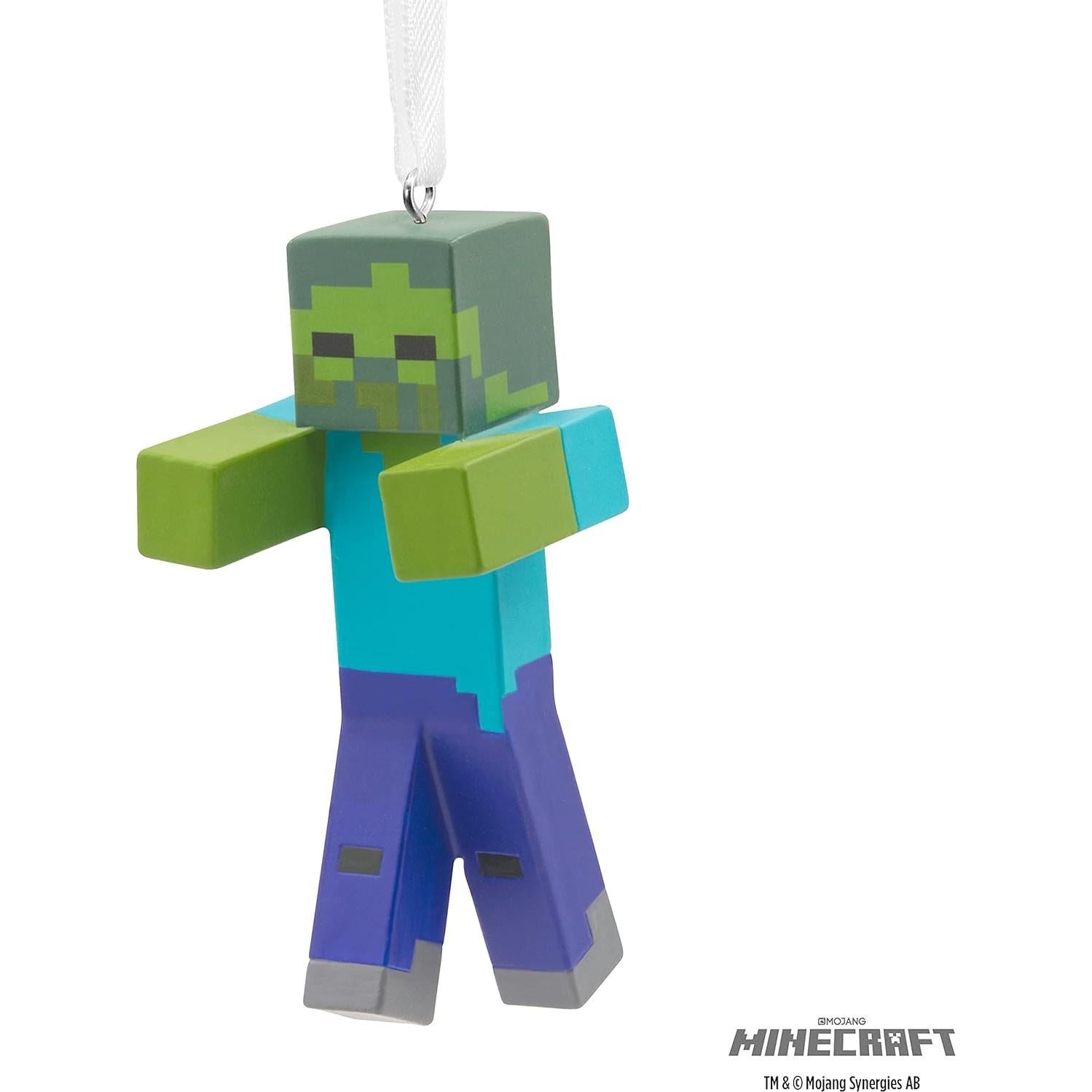 Adorno de Navidad Hallmark Minecraft Zombie 3.28 x 7.74 cm