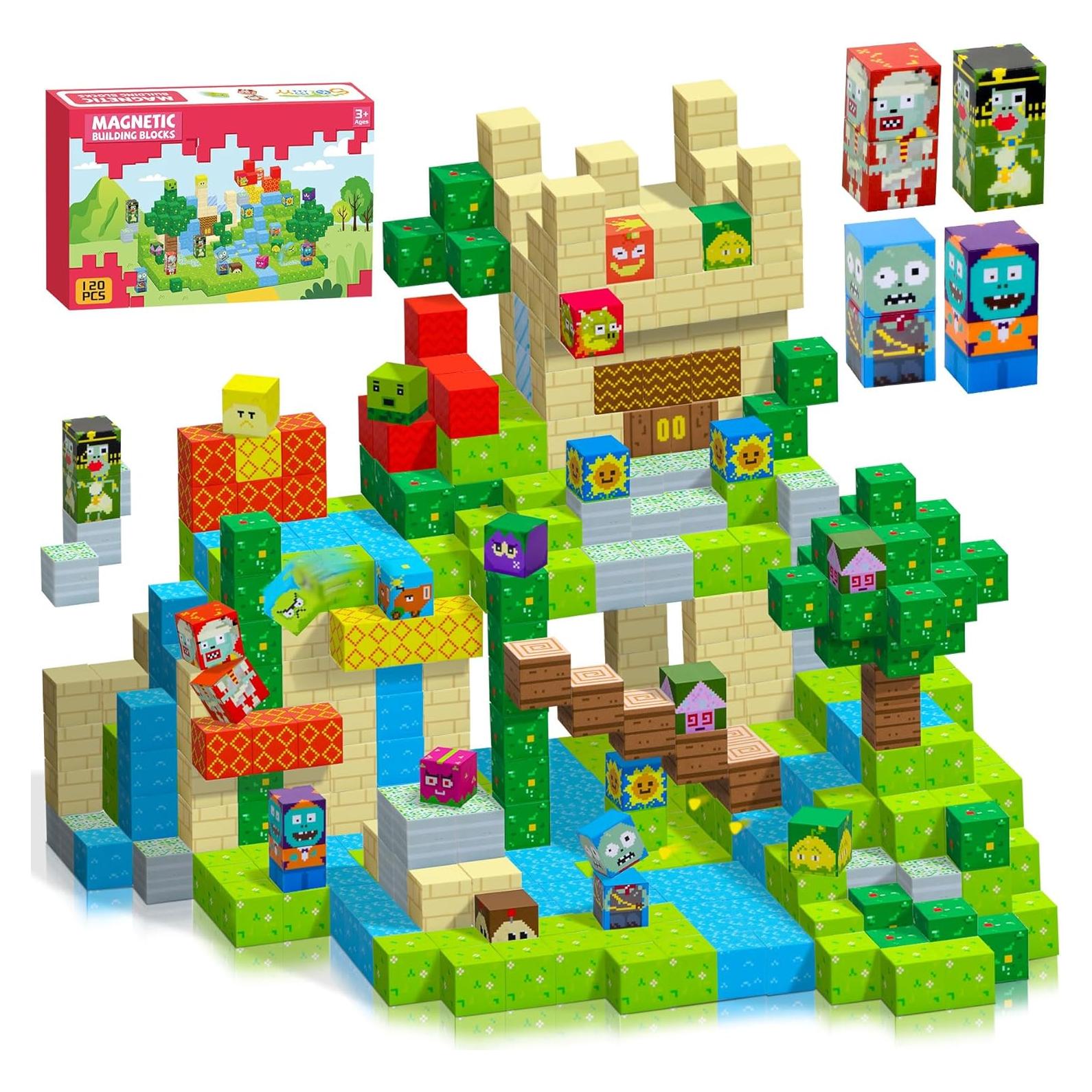 Bloques Magnéticos 120 Piezas SKTMYY Juguetes STEM para Niños