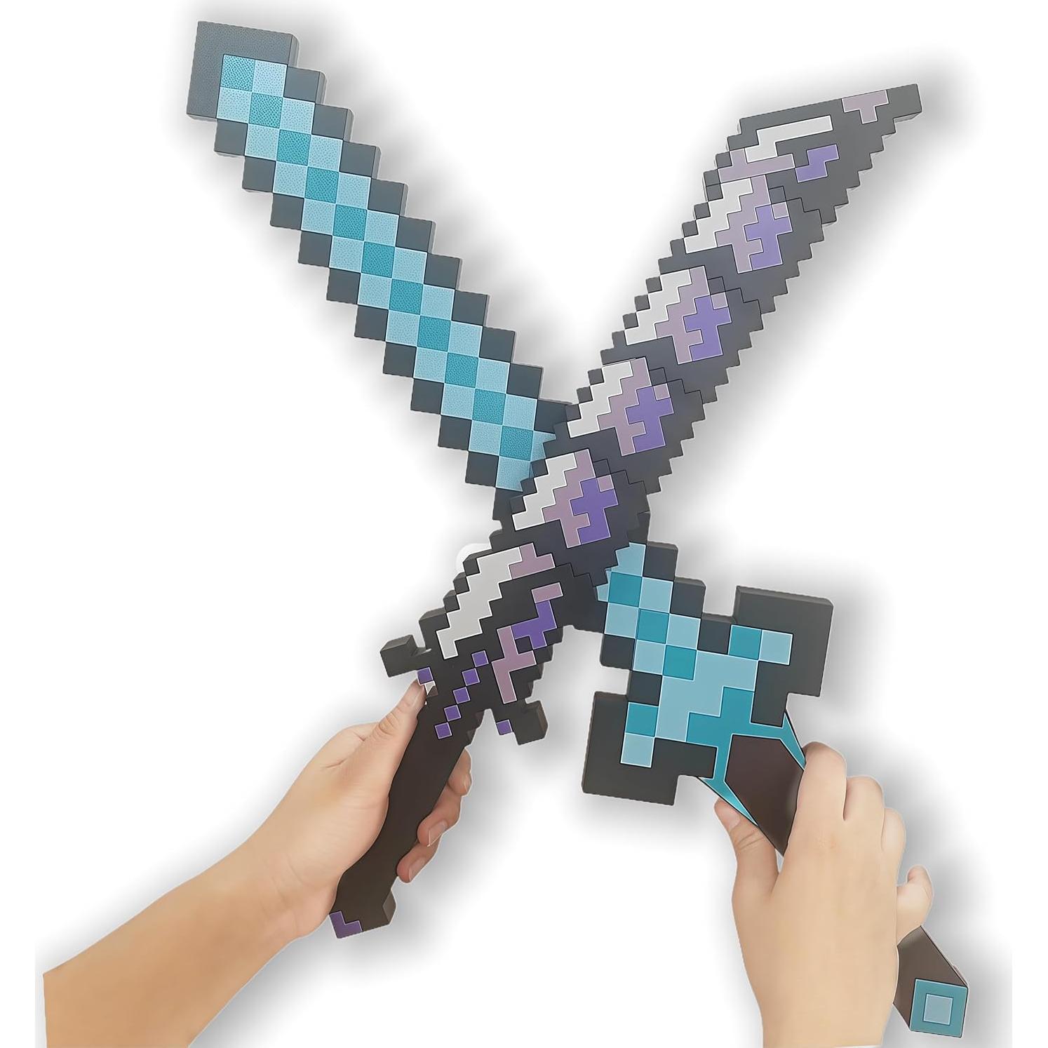 Conjunto de Armas Pixel Miner - Espada Retráctil ABS 60 cm