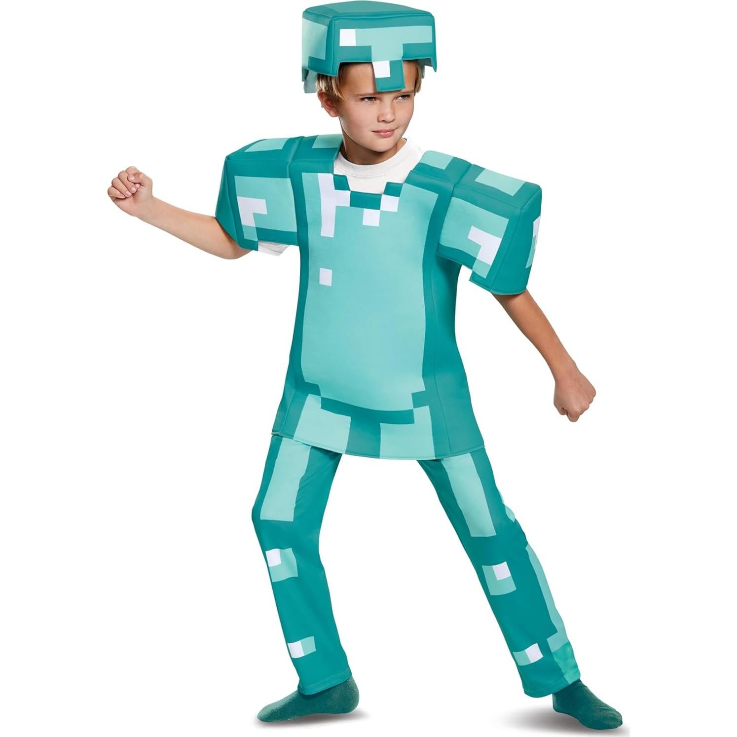 Disfraz de Armadura Deluxe Minecraft para Niños - Talla S