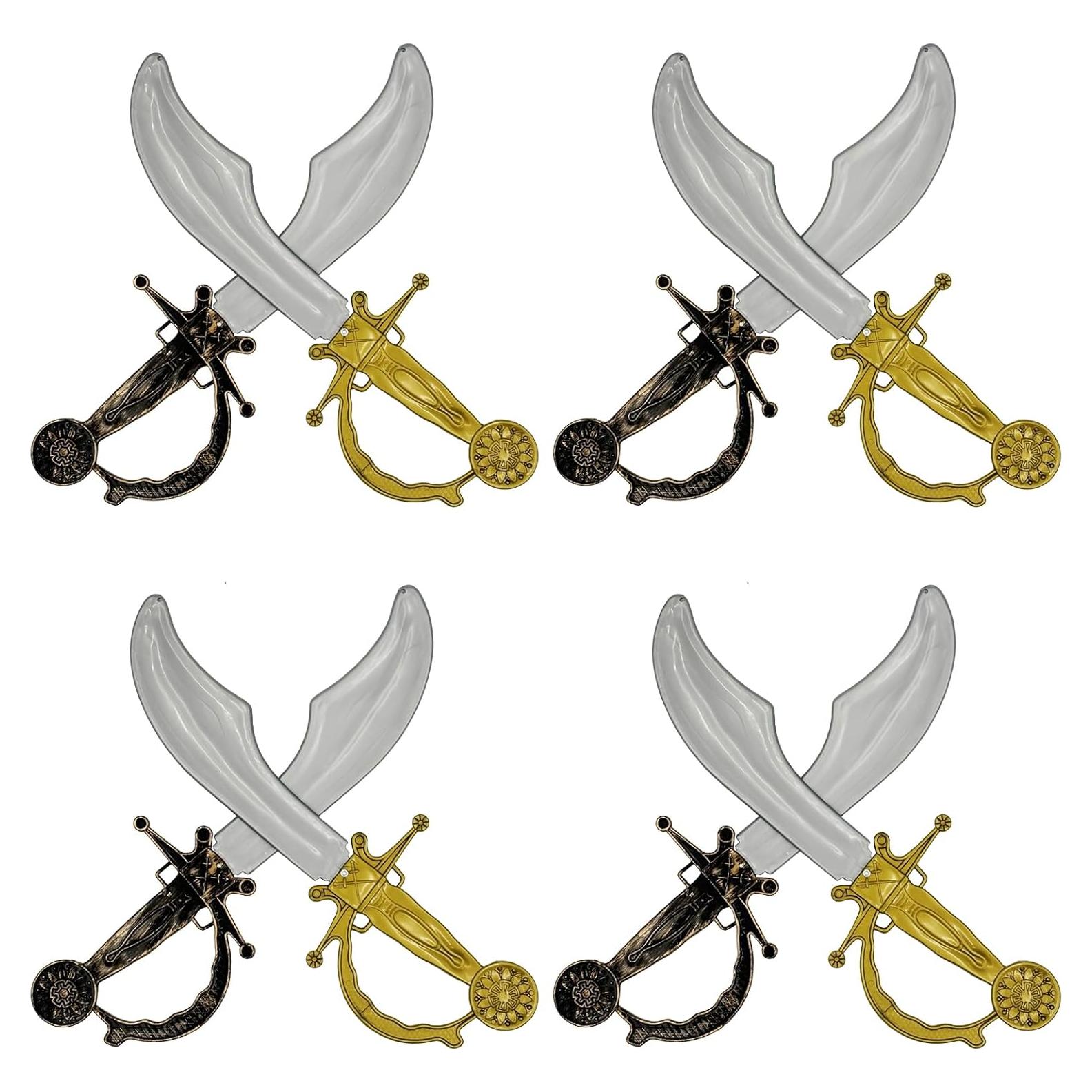 Conjunto 8 Espadas Pirata de Plástico para Niños - 34 cm