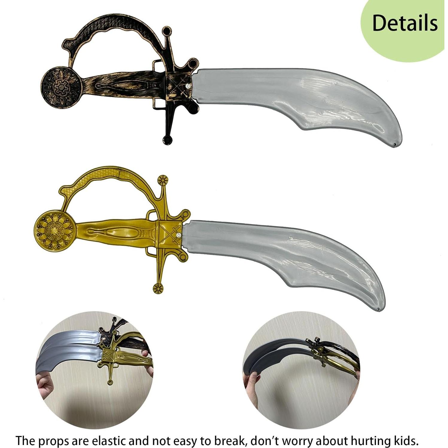 Conjunto 8 Espadas Pirata de Plástico para Niños - 34 cm