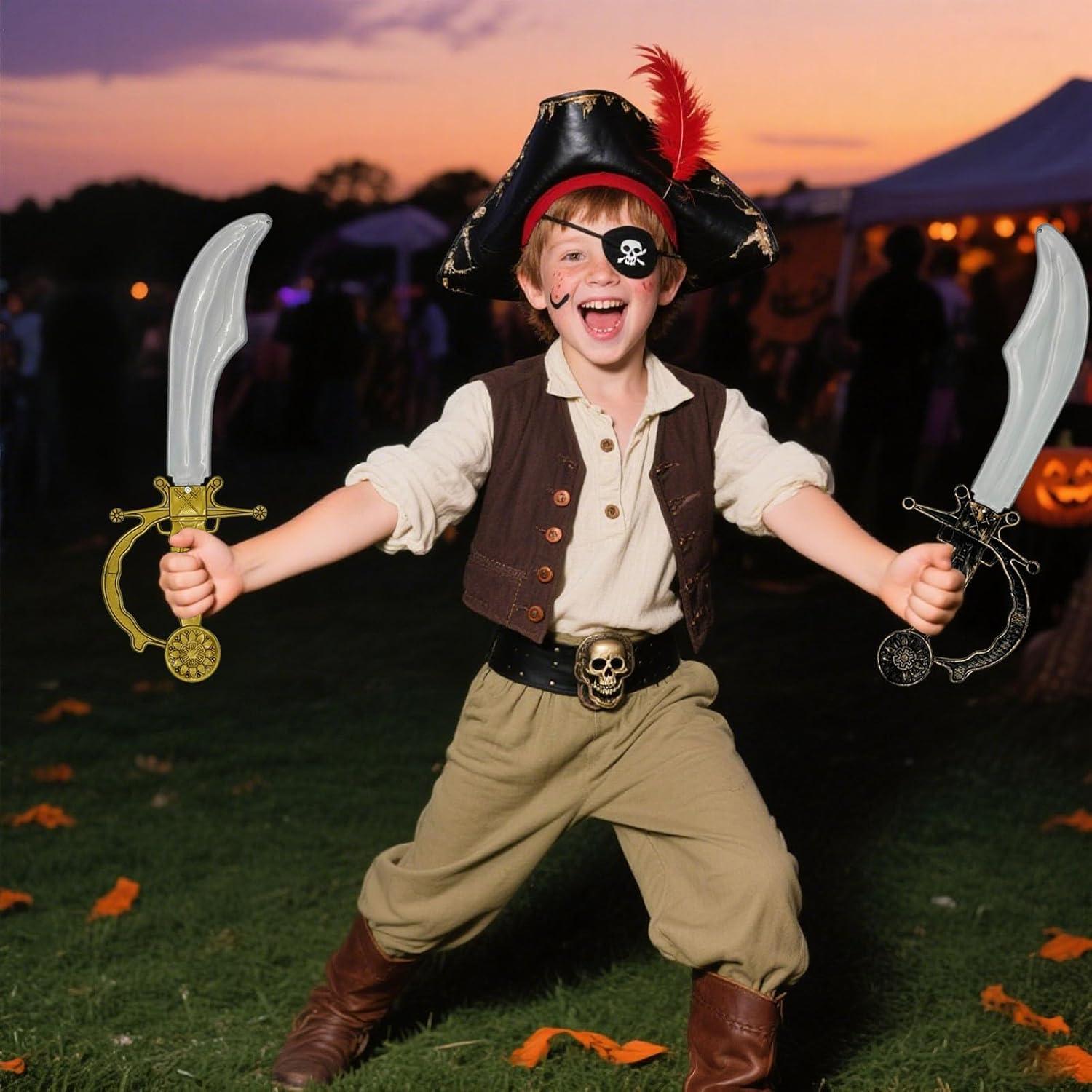 Conjunto 8 Espadas Pirata de Plástico para Niños - 34 cm