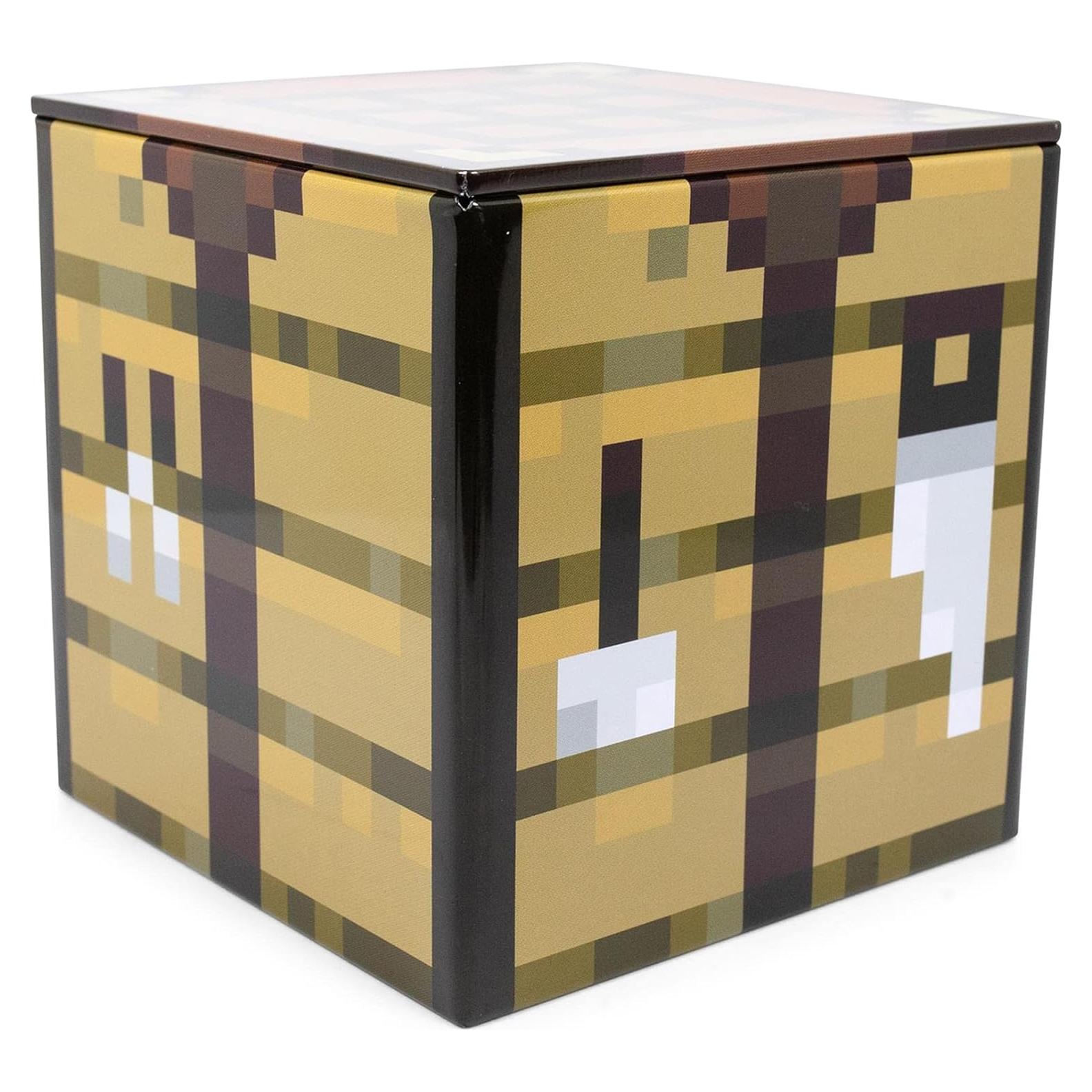 Caja de Almacenamiento Minecraft 10.16 cm Cuadrada Metal