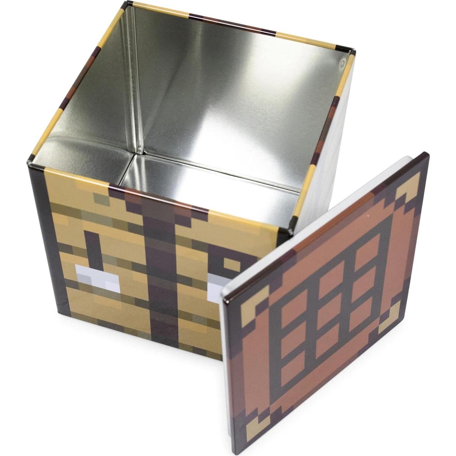 Caja de Almacenamiento Minecraft 10.16 cm Cuadrada Metal
