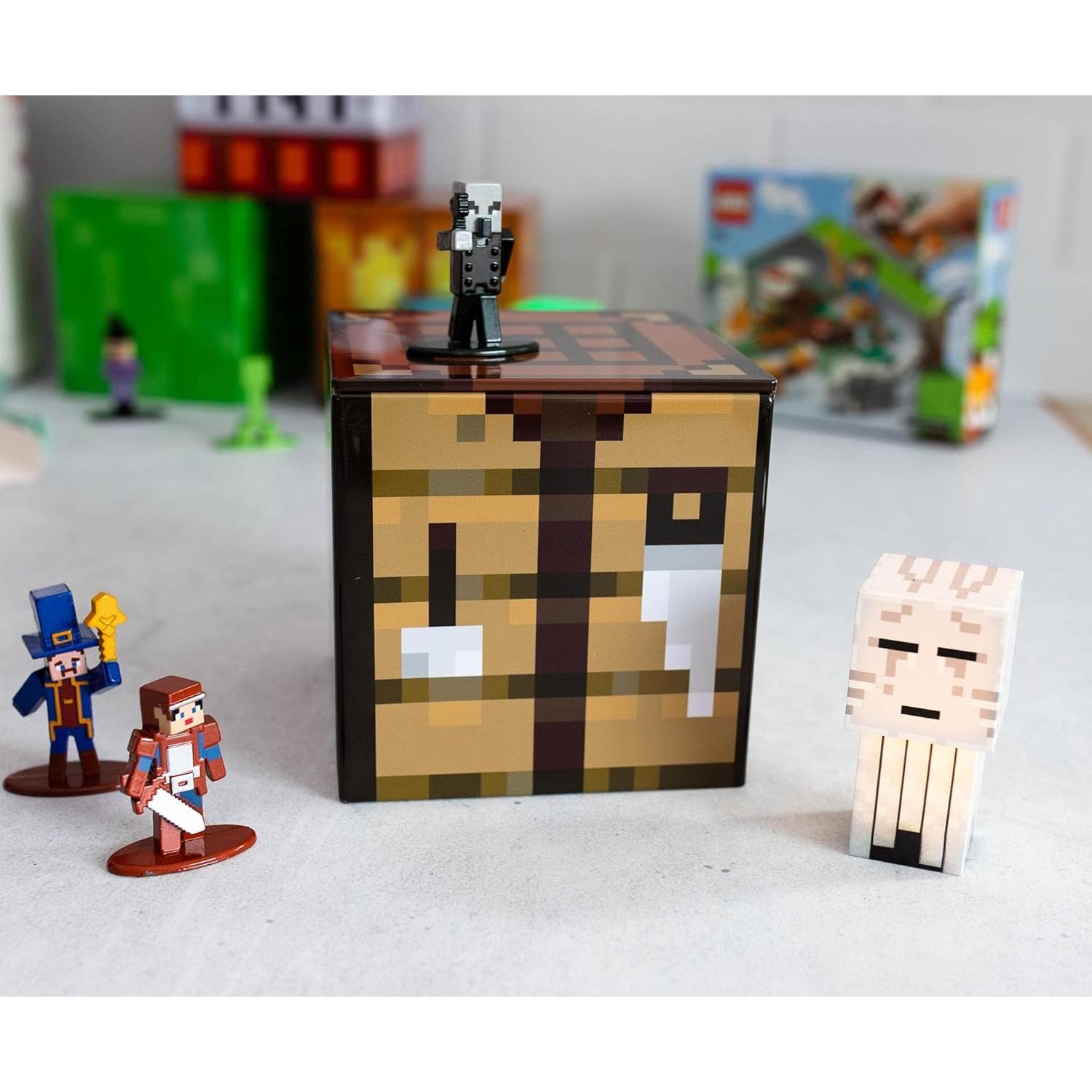 Caja de Almacenamiento Minecraft 10.16 cm Cuadrada Metal